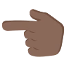 Backhand Index Pointing Left: Dark Skin Tone Emoji 👈🏿 image - EmojiTwo style
