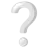 Ornamento blanco del signo de interrogación