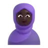 Woman With Headscarf: Dark Skin Tone Emoji 🧕🏿 image - Microsoft 3D Fluent style