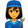 Woman Mechanic Emoji 👩‍🔧 image - Emojidex style