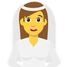 Woman With Veil Emoji 👰‍♀️ image - Skype style
