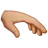 Palm Down Hand: Medium-Light Skin Tone