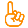 Wskaźnik wskazujący do góry Emoji ☝ image - Docomo style