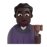 Man Judge: Dark Skin Tone Emoji 👨🏿‍⚖️ image - Microsoft 3D Fluent style