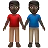 Men Holding Hands: Dark Skin Tone