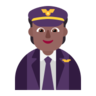 Pilot: Medium-Dark Skin Tone Emoji 🧑🏾‍✈️ image - Microsoft Classic 2D style