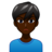 Man Pouting: Dark Skin Tone
