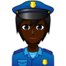 Police Officer: Dark Skin Tone Emoji 👮🏿 image - Emojidex style
