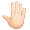 Raised Back Of Hand: Light Skin Tone Emoji 🤚🏻 image - Huawei Harmony OS style
