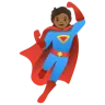 Superhero: Medium-Dark Skin Tone Emoji 🦸🏾 image - Google Noto Color style