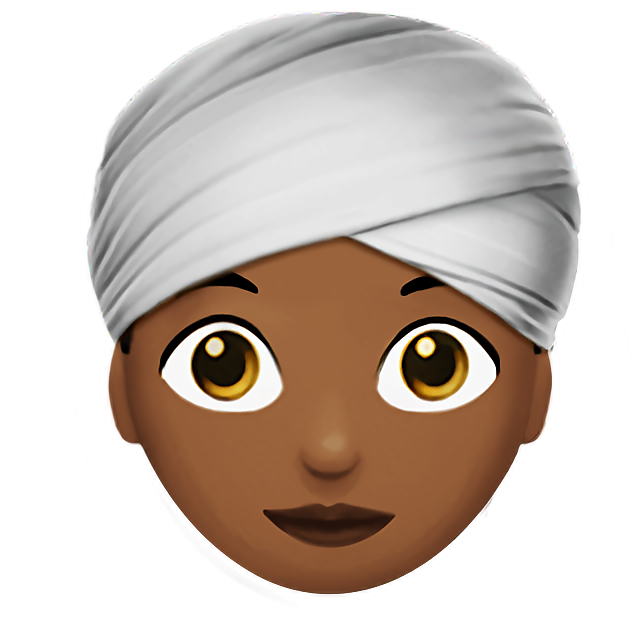 Woman Wearing Turban: Medium-Dark Skin Tone