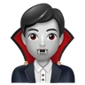 Vampire: Light Skin Tone Emoji 🧛🏻 image - Huawei Harmony OS style