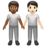 People Holding Hands: Medium-Dark Skin Tone, Light Skin Tone Emoji 🧑🏾‍🤝‍🧑🏻 image - Apple style
