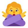 Woman Gesturing No Emoji 🙅‍♀️ image - Microsoft Classic 2D style