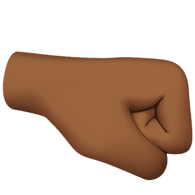 Right-Facing Fist: Medium-Dark Skin Tone