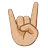 Sign Of The Horns: Medium-Light Skin Tone