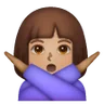 Woman Gesturing No: Medium Skin Tone Emoji 🙅🏽‍♀️ image - Samsung style