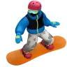 Snowboarder: Dark Skin Tone Emoji 🏂🏿 image - Apple style