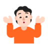 Person Shrugging: Light Skin Tone Emoji 🤷🏻 image - Microsoft Classic 2D style
