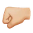 Left-Facing Fist: Medium-Light Skin Tone