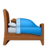 Person In Bed: Medium Skin Tone Emoji 🛌🏽 image - Huawei Harmony OS style