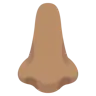Nose: Medium Skin Tone Emoji 👃🏽 image - Google Noto Color style