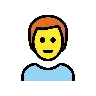 Man: Red Hair Emoji 👨‍🦰 image - OpenMoji style