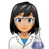 Woman Scientist: Medium Skin Tone Emoji 👩🏽‍🔬 image - Emojidex style