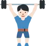 Man Lifting Weights: Light Skin Tone Emoji 🏋🏻‍♂️ image - Twitter / X (Twemoji) style