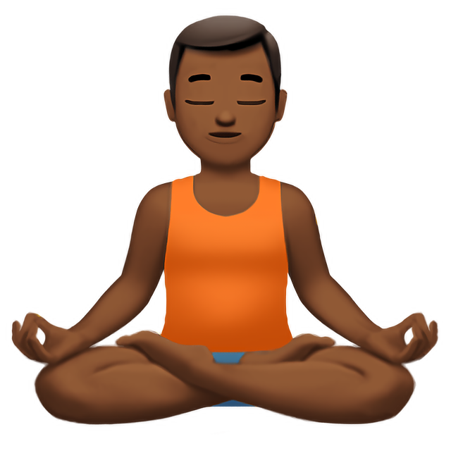 Man In Lotus Position: Medium-Dark Skin Tone
