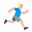 Man Running Facing Right: Medium-Light Skin Tone