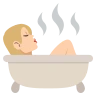 Person Taking Bath: Medium-Light Skin Tone Emoji 🛀🏼 image - EmojiTwo style