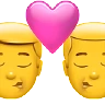 Kiss: Man, Man Emoji 👨‍❤️‍💋‍👨 image - Apple style