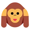 Singe de la sagesse n’entendant rien de mal Emoji 🙉 image - Tossface style