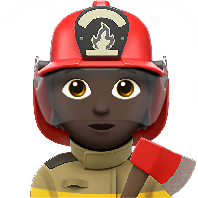Firefighter: Dark Skin Tone