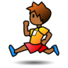 Person Running: Medium-Dark Skin Tone Emoji 🏃🏾 image - Emojidex style