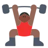 Man Lifting Weights: Medium-Dark Skin Tone Emoji 🏋🏾‍♂️ image - Tossface style