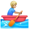 Man Rowing Boat: Medium-Light Skin Tone Emoji 🚣🏼‍♂️ image - Samsung style