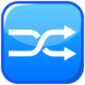 Flèches vers la droite s’entrecroisant Emoji 🔀 image - Emojidex style