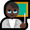 Man Teacher: Dark Skin Tone Emoji 👨🏿‍🏫 image - Microsoft Windows 10 Segoe UI Emoji style