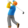 Man Golfing Emoji 🏌️‍♂️ image - Apple style