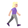 Woman Walking Facing Right: Medium-Light Skin Tone Emoji 🚶🏼‍♀️‍➡️ image - Microsoft Classic 2D style