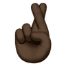 Crossed Fingers: Dark Skin Tone Emoji 🤞🏿 image - Huawei Harmony OS style