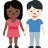 Woman And Man Holding Hands: Dark Skin Tone, Light Skin Tone