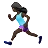 Woman Running: Dark Skin Tone
