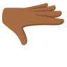 Palm Down Hand: Medium-Dark Skin Tone Emoji 🫳🏾 image - Google Noto Color style