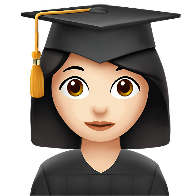 Woman Student: Light Skin Tone
