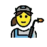 Woman Factory Worker Emoji 👩‍🏭 image - OpenMoji style