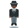Person In Suit Levitating: Dark Skin Tone Emoji 🕴🏿 image - Twitter / X (Twemoji) style