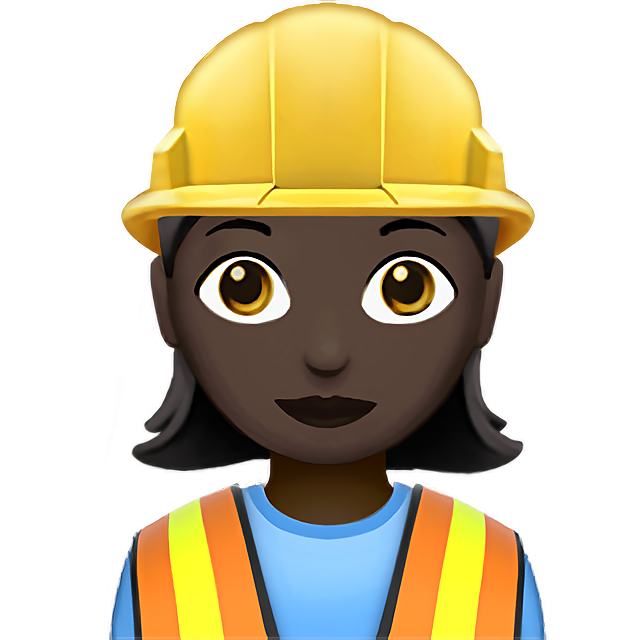 Woman Construction Worker: Dark Skin Tone